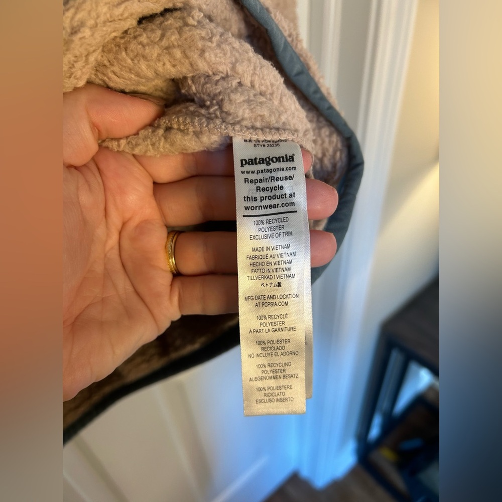 Women's Los Gatos Quarter Zip Patagonia Size Large Mauve Brown Pink Color - Picture 8 of 10